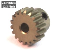 0.6 Module (42.3 Pitch) 18T Aluminum Pinion Gear - Ø3.17mm - Thumbnail