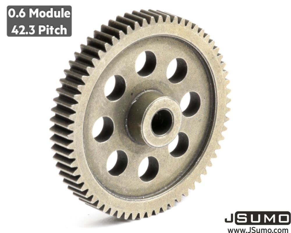 0,6 Module 64 Tooth (64T) Spur Gear (Ø5mm Hole)