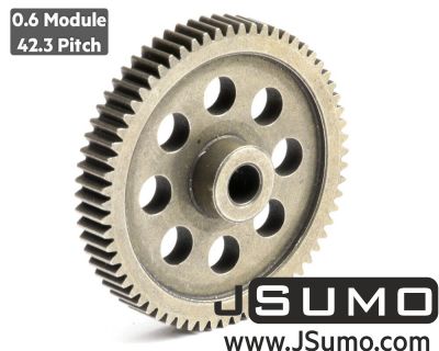 Jsumo - 0,6 Module 64 Tooth (64T) Spur Gear (Ø5mm Hole)