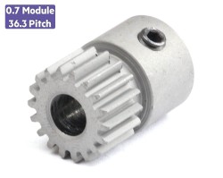 0.7 Module (36.3 Pitch) 18T Pinion Gear - Ø6mm - Thumbnail