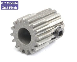 Jsumo - 0.7 Module (36.3 Pitch) 16T Pinion Gear - Ø6mm