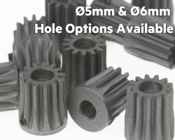 0.8 Module (32 Pitch) 13T Pinion Gear - (Ø5mm & Ø6mm Hole) - Thumbnail