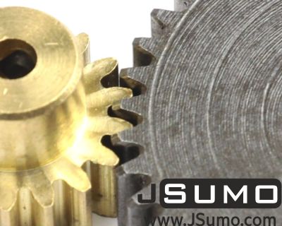 Jsumo - 0.8 Module (32 Pitch) 17T Pinion Brass Gear - Ø3.17mm (1)