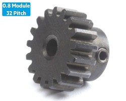 0.8 Module (32 Pitch) 17T Pinion Gear - Ø3.17mm - Thumbnail