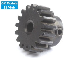 Jsumo - 0.8 Module (32 Pitch) 17T Pinion Gear - Ø3.17mm