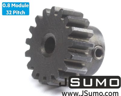 Jsumo - 0.8 Module (32 Pitch) 17T Pinion Gear - Ø3.17mm