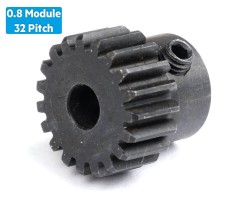 Jsumo - 0.8 Module (32 Pitch) 19T Pinion Gear - Ø5mm