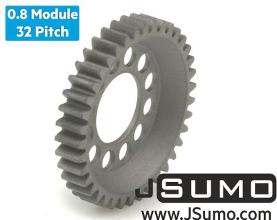 Jsumo - 0.8 Module (32 Pitch) 38T Steel Spur Gear Ø12mm