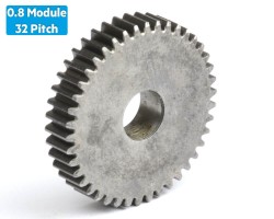 0.8 Module (32 Pitch) 42T Steel Spur Gear - Ø9mm - Thumbnail