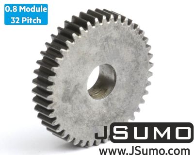 Jsumo - 0.8 Module (32 Pitch) 42T Steel Spur Gear - Ø9mm