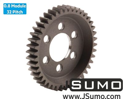 Jsumo - 0.8 Module (32 Pitch) 42T Steel Spur Gear Ø12mm