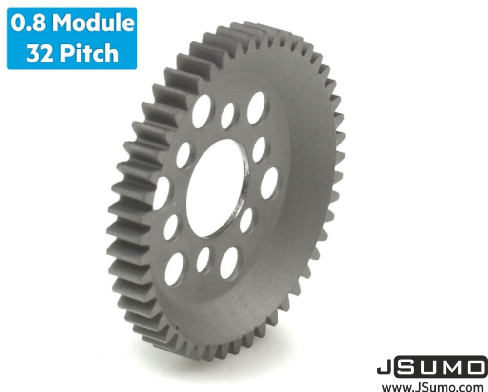 0.8 Module (32 Pitch) 48T Steel Spur Gear Ø12mm