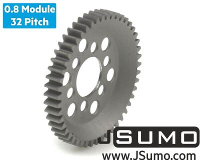 Jsumo - 0.8 Module (32 Pitch) 48T Steel Spur Gear Ø12mm