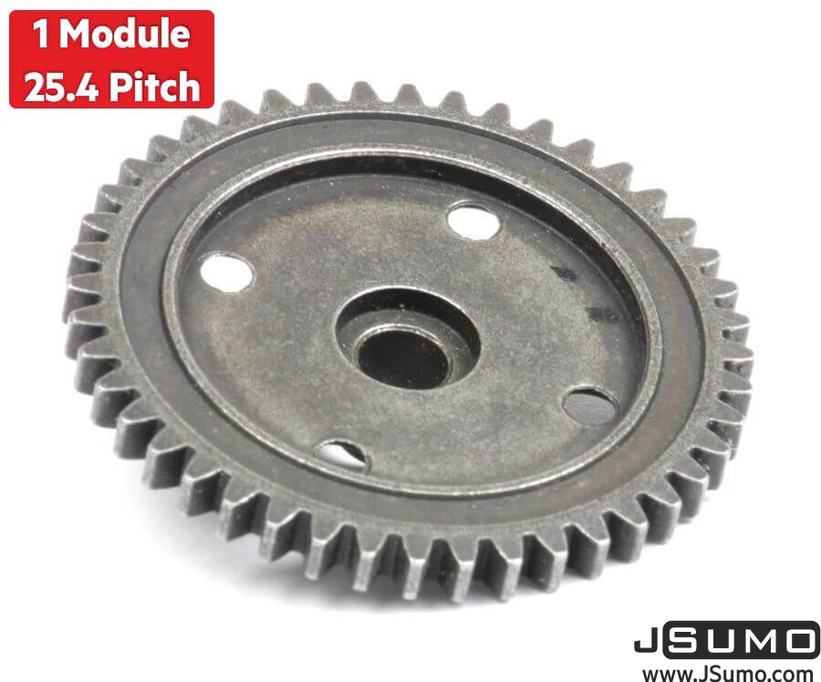 1 Module 44 Tooth (44T) Steel Gear - Ø6mm