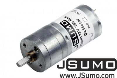 Jsumo - JSumo DC Gearhead Motor 25mm 12V 250 RPM HP