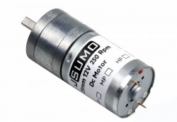 JSumo DC Gearhead Motor 25mm 12V 250 RPM HP - Thumbnail