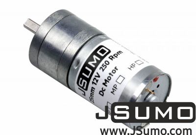 Jsumo - JSumo DC Gearhead Motor 25mm 12V 250 RPM HP (1)