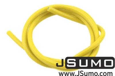  - 14 AWG Thick Multi Stranded Copper-Silicon Cable - Yellow 1 Meter