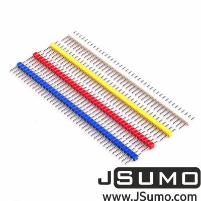 Jsumo - 1x40 Male-Male Header 40 Pin 180 Degree - RED