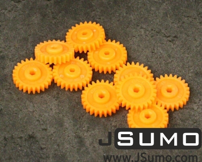  - 24T 0.5 Module Orange Plastic Spur Gear