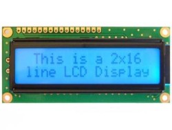 2x16 LCD Screen Blue -Illuminated - Thumbnail