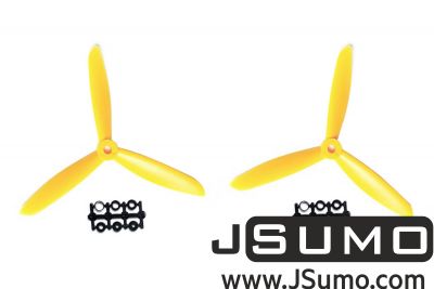  - 3 Blade 6045 Propeller Set - Yellow(2pcs)