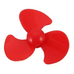 3 Blade Plastic Propeller Ø50mm - Red - Thumbnail