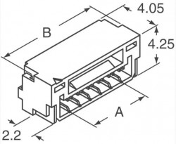 3 Pos Connector 1.25mm Side Input, SMD - Thumbnail