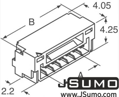 JST - 3 Pos Connector 1.25mm Side Input, SMD (1)