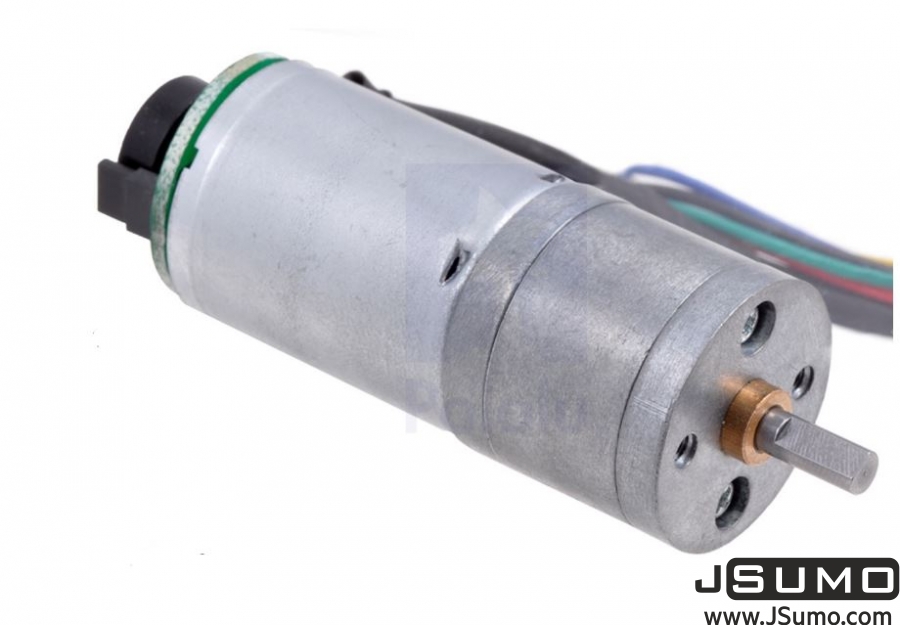 34:1 Metal Gearmotor 25Dx52L mm HP 6V with 48 CPR Encoder