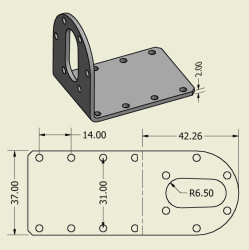 37mm Motor Mount Pair (For Titan Series) - Thumbnail