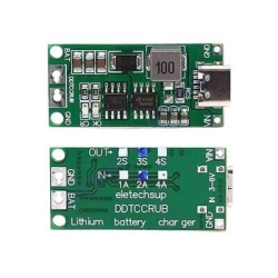 3S 18650 Lithium Battery Charging Module – 12.6V 2A Type-C Charging Board - Thumbnail