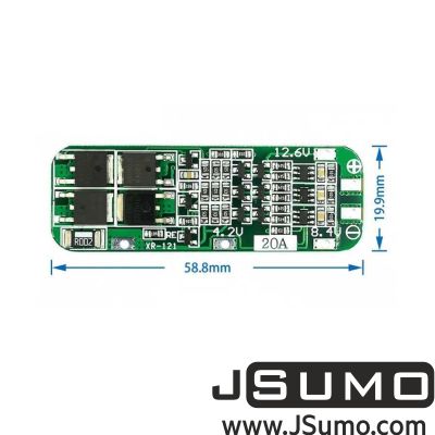 Jsumo - 3S 20A 18650 Lithium Battery Protection Board (1)