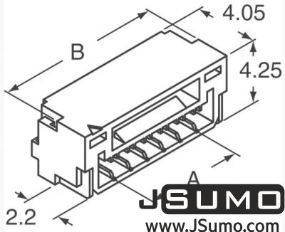 JST - 4 Pos Connector 1.25mm Side Input, SMD (1)