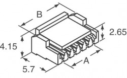 4 Pos Connector Housing 1.25mm Pitch - Thumbnail