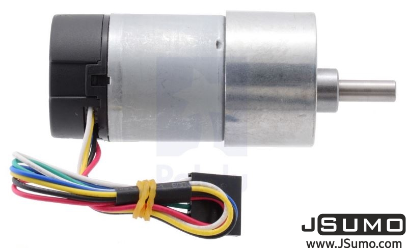 Motor 12V 50:1 - 6mm D shaft - 37D - metal gearbox - 64 CPR encoder