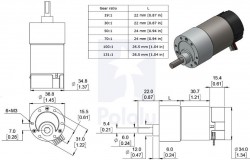 50:1 Metal Gearmotor 37Dx70L mm with 64 CPR Encoder - Thumbnail