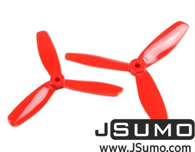 Jsumo - 5045 3 Blade Propeller Pair Red (CW & CCW)