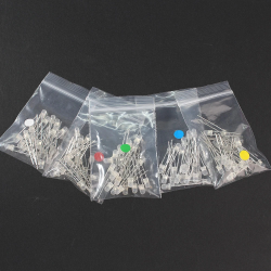 5mm Clear Round LED Diode Pack of 100 (Red / Green / Blue / White / Yellow Light) - Thumbnail
