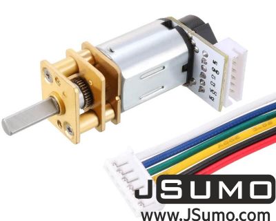  - 6V 150RPM Micro Gear DC Motor with Encoder (1)