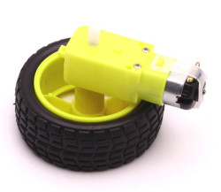 6V 250 Rpm Plastic Gearmotor & Wheel - Thumbnail