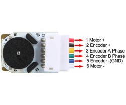 6V 500RPM Micro DC Motor with Encoder - Thumbnail