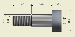 Ø6x10mm Hardened Steel Shaft Screw - Thumbnail