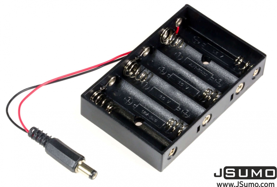 6XAA Battery Holder w/Jack