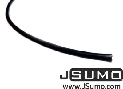 Jsumo - 8 AWG Multi Stranded Copper-Silicon Cable - Black 1 Meter