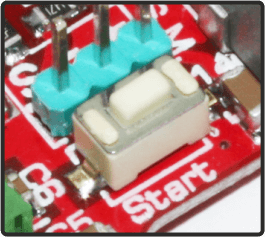 Botón de inicio y pin para mini robot de sumo