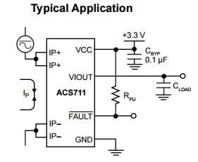 ACS711KEXLT-31AB 31 Ampere Current Sensor IC