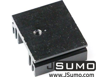 Jsumo - Aluminum Heat Sink (29mm x 25mm x 11mm) Black (1)