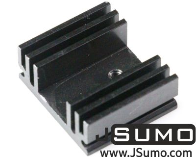 Jsumo - Aluminum Heat Sink (29mm x 25mm x 11mm) Black