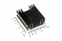 Aluminum Heat Sink (29mm x 35mm x 11mm) w/Pins - Thumbnail